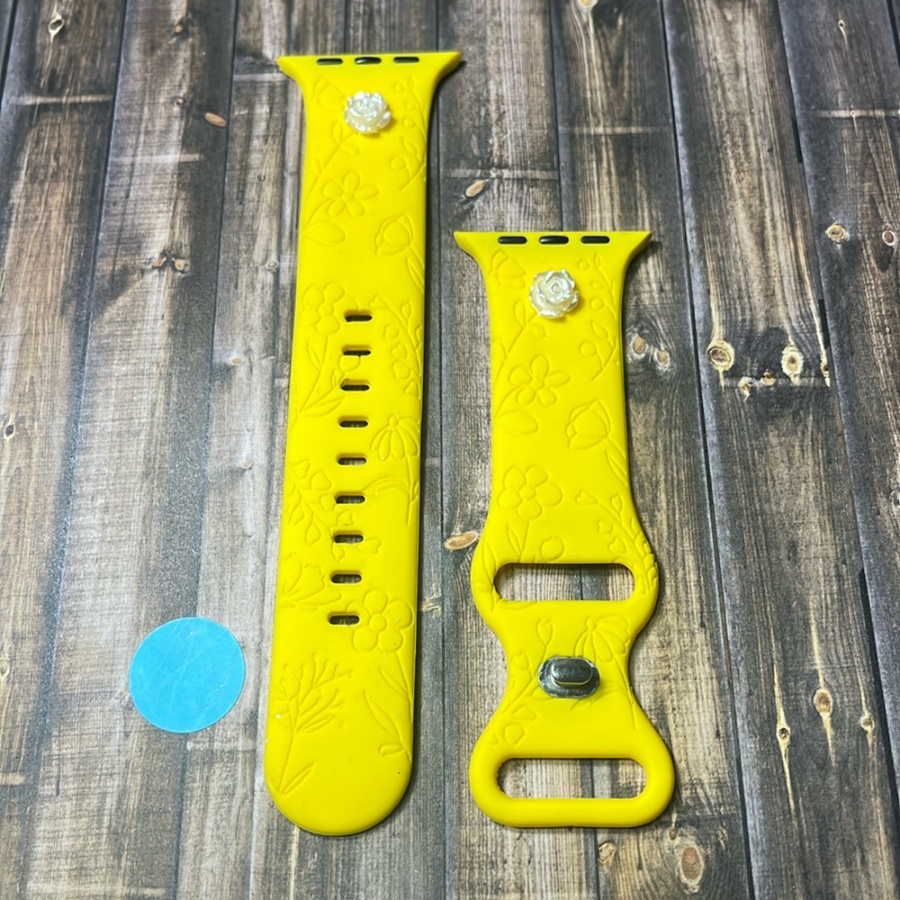 5for$10 42mm/44mm/45mm Adjustable Apple watch bands - NWT - Yellow Flower Rose